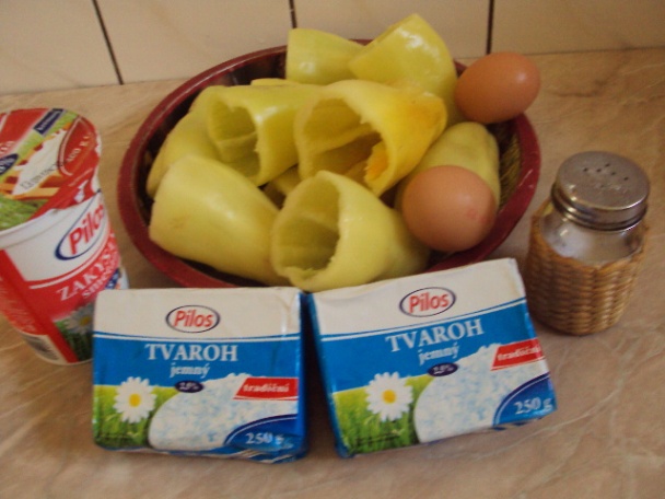 Pečené papriky plnené slaným tvarohom (fotorecept) - obrázok 1