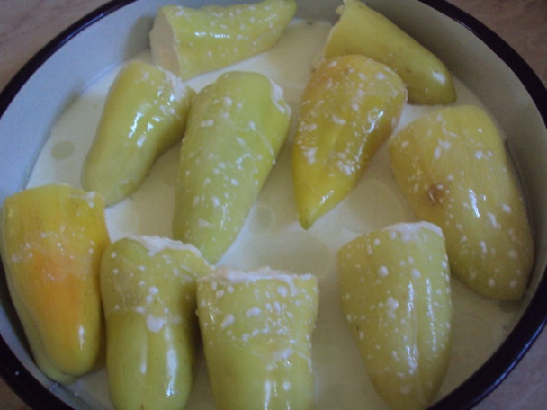 Pečené papriky plnené slaným tvarohom (fotorecept) - obrázok 3