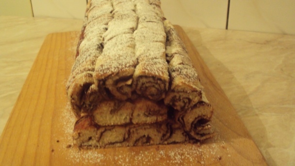 Mramorová čokoládovo-nutelová roláda  (fotorecept) - obrázok 15