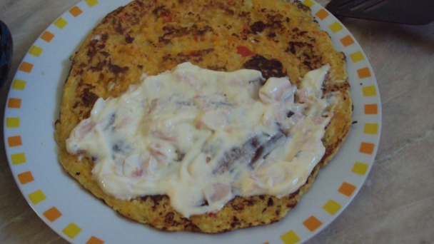 Tekvicové palacinky plnené tvarohom so šunkou (fotorecept) - obrázok 6