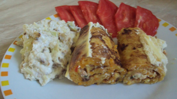 Tekvicové palacinky plnené tvarohom so šunkou (fotorecept) - obrázok 10