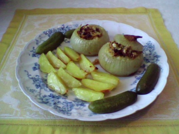 Zapečené cibule plnené mäsom (fotorecept) - obrázok 5