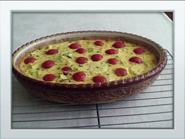 Quiche z celozrnnej múky s cukinou a paradajkami (fotorecept) - obrázok 5