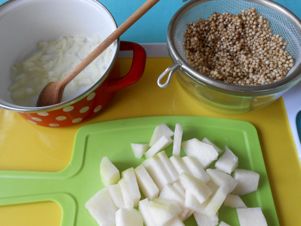 Kalerábové ragú s cirokom a hráškom (fotorecept) - obrázok 2