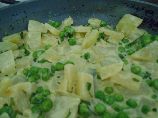 Kalerábové ragú s cirokom a hráškom (fotorecept) - obrázok 3