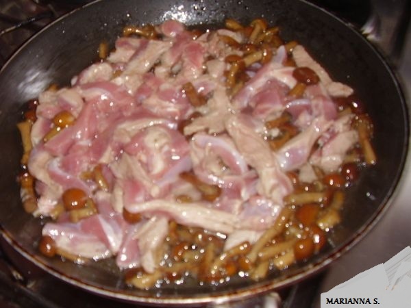 Morčacie na hubách s parádnou cestovinou - obrázok 2