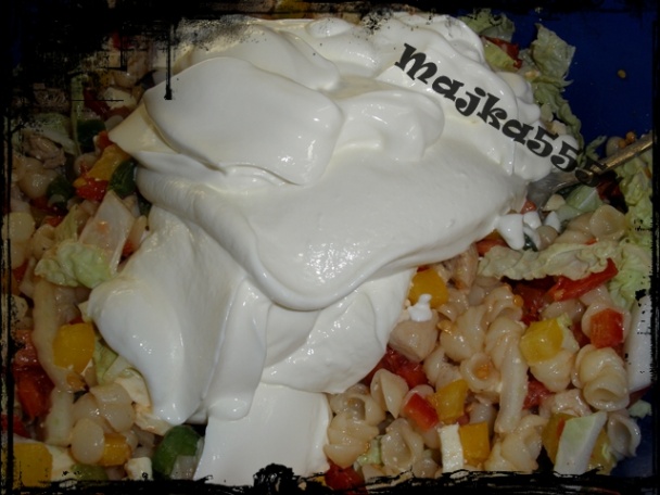 Cestovinový šalát s kuracím mäskom (fotorecept) - obrázok 8