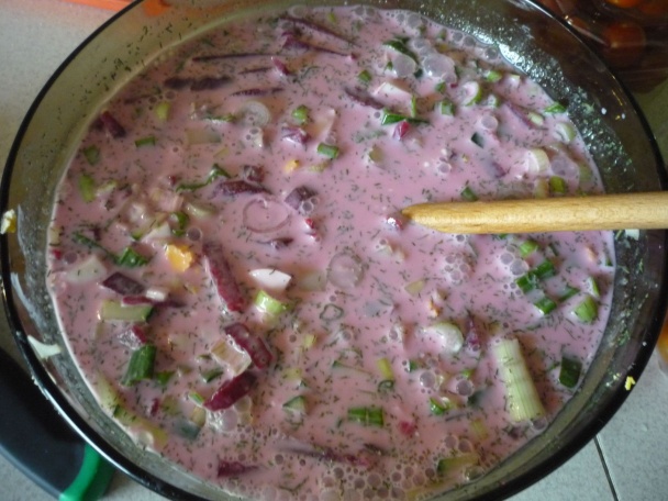 Studený boršč / Šaltibarščiai (fotorecept) - obrázok 3