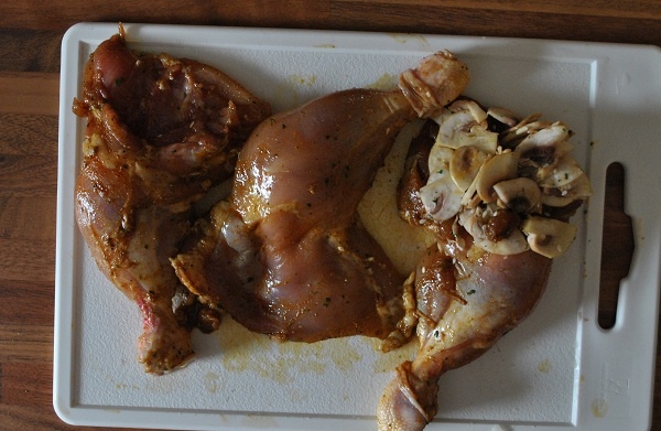 Pečené kuracie stehná - plnené / na smotane - obrázok 5