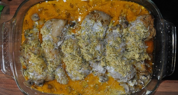 Pečené kuracie stehná - plnené / na smotane - obrázok 8