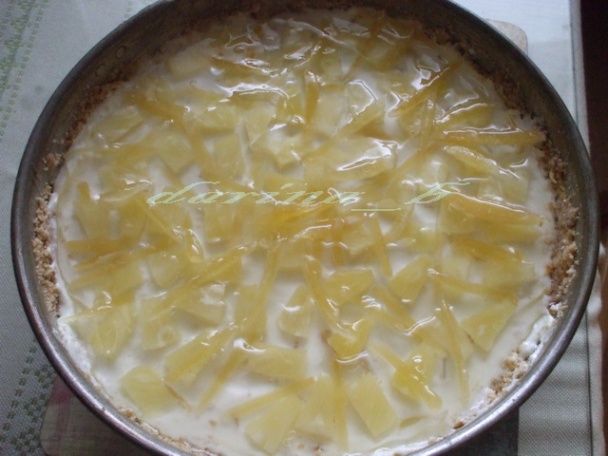 Tvarohová torta s ananásom - obrázok 7