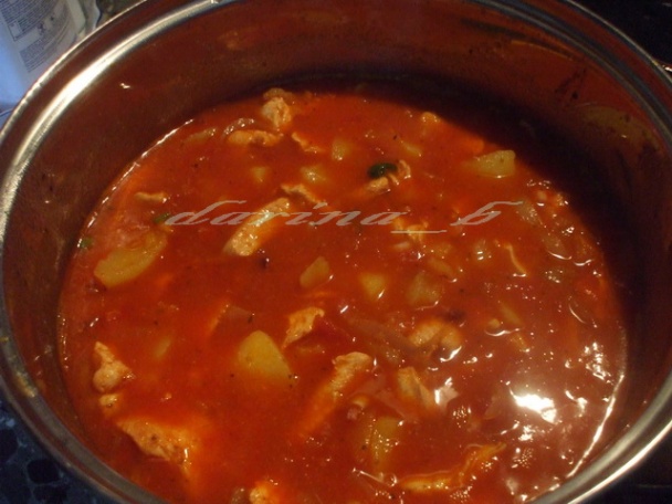 Kotlíkový guláš z kuracieho mäsa - obrázok 5