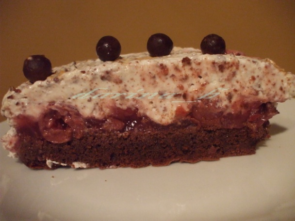 Čokoládovo - tvarohová torta s višňami  - obrázok 11