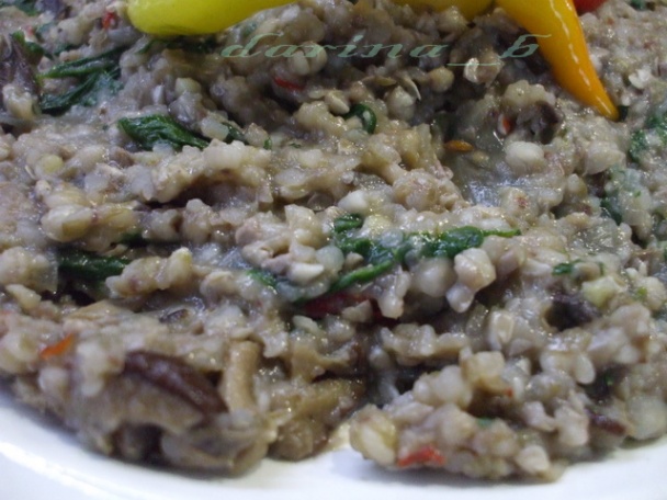 Pohánka so špenátom a hubami - obrázok 2