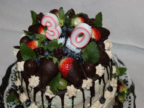 Kakaovo-orechová torta s mascarpone a ovocím (fotorecept) - obrázok 12