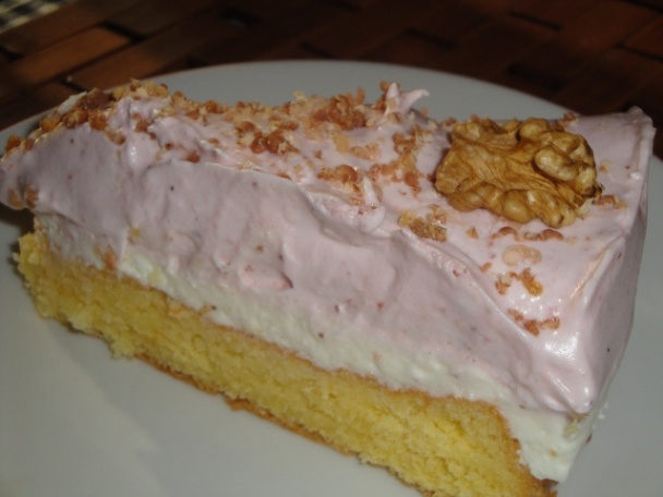 Tvarohový zákusok s jahodovou penou - obrázok 3