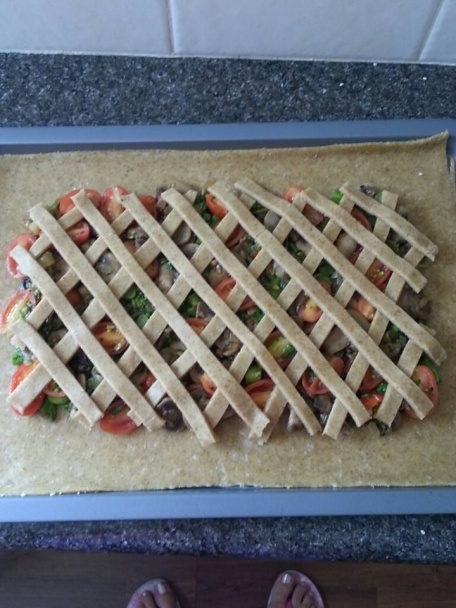 Hubovo-cibuľový slaný koláč (fotorecept) - obrázok 9