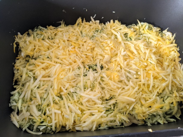 Zapekané zemiaky s cuketou a mletým mäsom (fotorecept) - obrázok 2