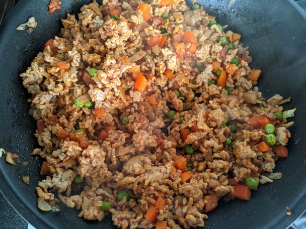 Zapekané zemiaky s cuketou a mletým mäsom (fotorecept) - obrázok 3