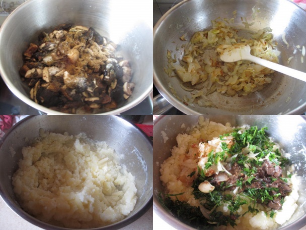 Zemiaky s hubami ako príloha (fotorecept) - obrázok 1