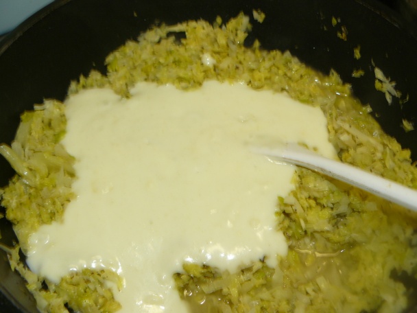 Pečienka s cukinou a duseným kelom - obrázok 7