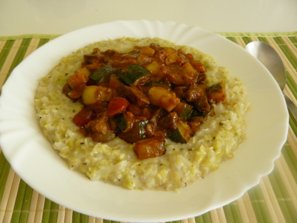 Pečienka s cukinou a duseným kelom - obrázok 8