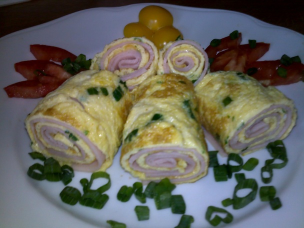 Roládička z omelety a šunky, aj pre deti(fotorecept) - obrázok 8