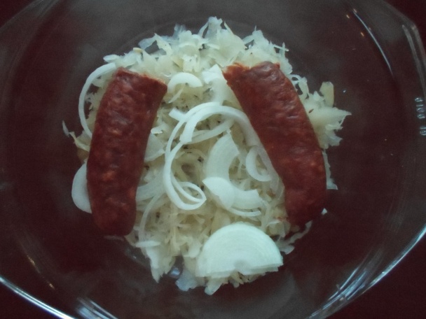Plátky s kapustou a klobásou(fotorecept) - obrázok 3