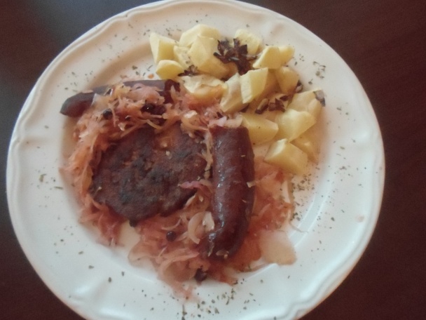 Plátky s kapustou a klobásou(fotorecept) - obrázok 7