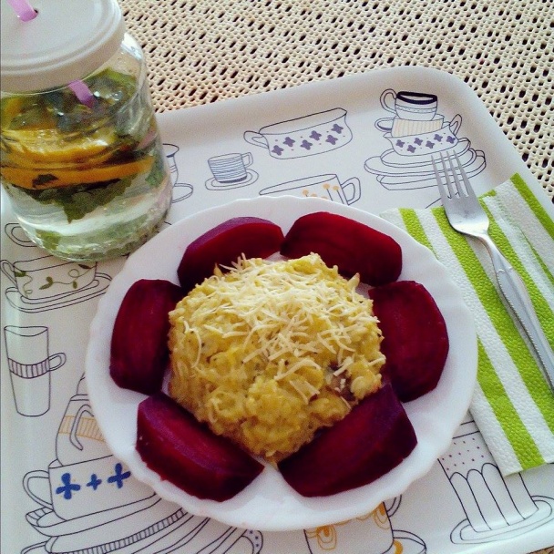 Basmati rizoto s cuketou, šampiňónmi a nivou - obrázok 3