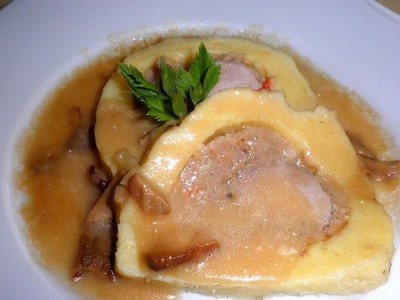 S niečim plnená zemiakova knedľa a ešte niečo (fotorecept) - obrázok 1