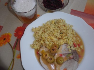 Bravčové pliecko, domáca tarhoňa, olivová omáčka (fotorecept) - obrázok 12