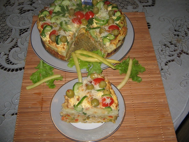 Kuracia zeleninová torta. - obrázok 3