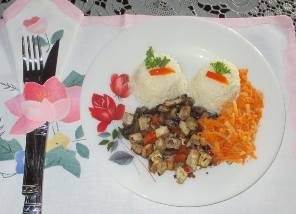 Rizoto alebo ryžové kopčeky s tofu a šampiňónami (fotorecept) - obrázok 7