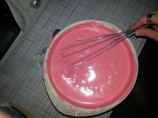 Ružová torta s tigrovitým vzorom  - obrázok 1