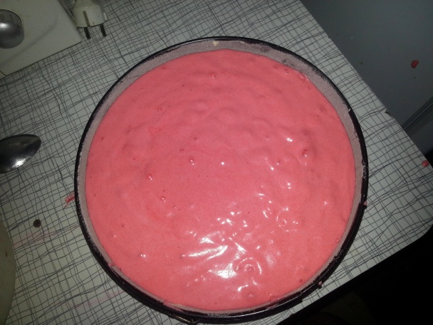 Ružová torta s tigrovitým vzorom  - obrázok 2