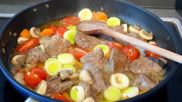 Morčacia pečeň na zelenine (fotorecept) - obrázok 5