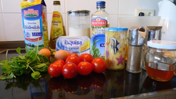 Paradajkový koláč s rukolou (fotorecept) - obrázok 1