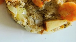 Krevety s jablkovo-cibuľovým kuskusom s mätou (fotorecept) - obrázok 6