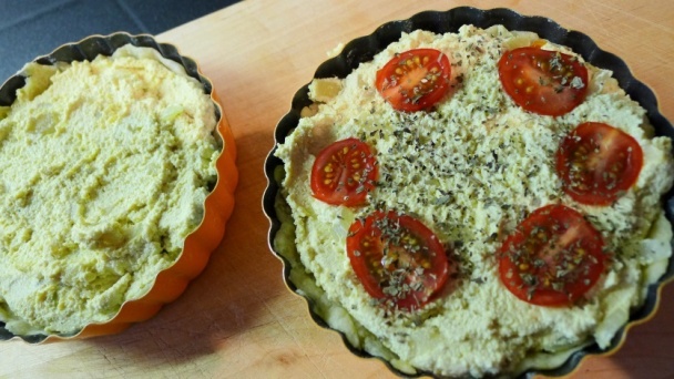 Slaný koláč s tofu a horčicou (fotorecept) - obrázok 5