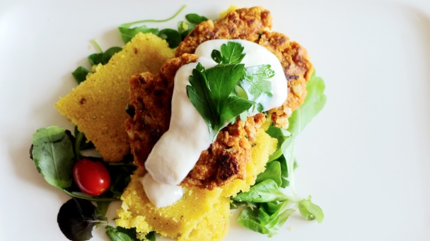 Korenisté sójové placky s opečenou polentou (fotorecept) - obrázok 12