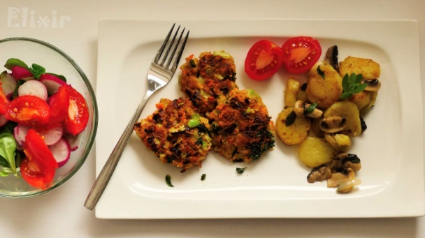 Tofu-zeleninové fašírky s majoránovými zemiakmi (fotorecept) - obrázok 5