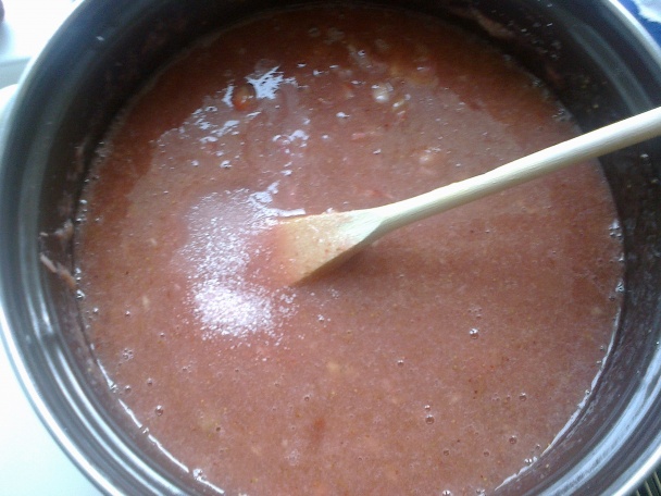 Rebarborovo- jahodový džem s banánmi - obrázok 5