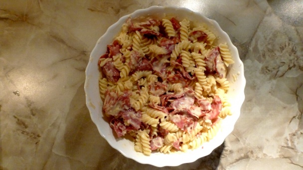 Fusilli ala Carbonara s restovanou zeleninou - obrázok 5