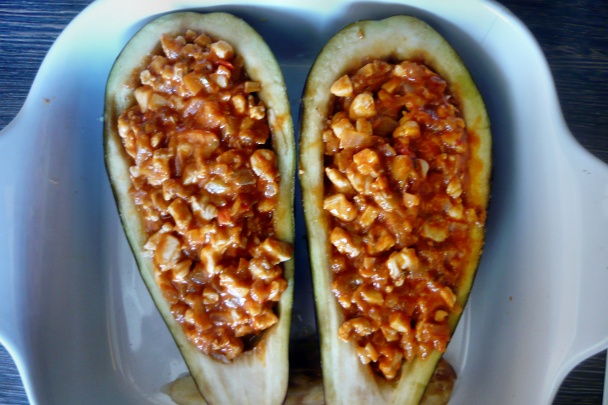 Zapekaný baklažán s kuracím mäsom (fotorecept) - obrázok 4