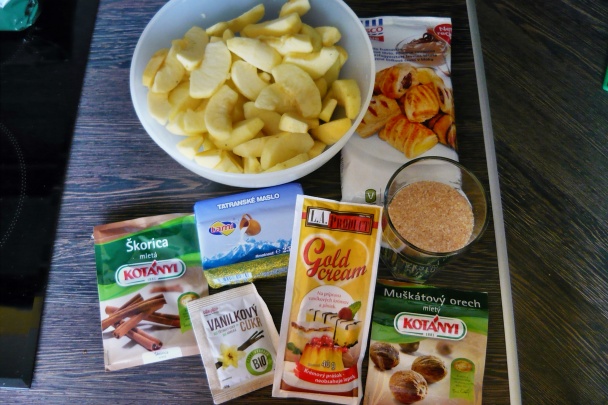 Jablkový koláč s lístkového cesta (fotorecept) - obrázok 1