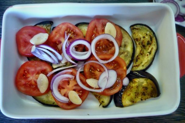 Zapečený baklažán s mozzarellou a tofu (fotorecept) - obrázok 3