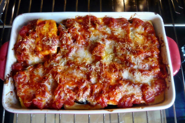 Zapečený baklažán s mozzarellou a tofu (fotorecept) - obrázok 7