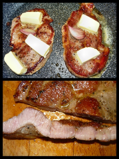 Opečená krkovička s mungo klíčkami a špenátom (fotorecept) - obrázok 4