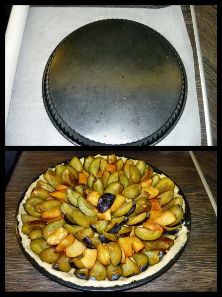 Slivkový koláč smotanou preliaty (fotorecept) - obrázok 2